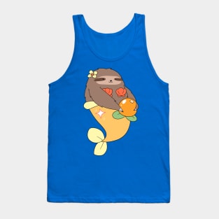 Orange Fruit MerSloth Tank Top